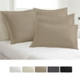 thumbnail image 1 of Levinsohn Basic Microfiber Tailored Sham with 2 in. Flange  Mocha - Standard - Pack of 2, 1 of 1