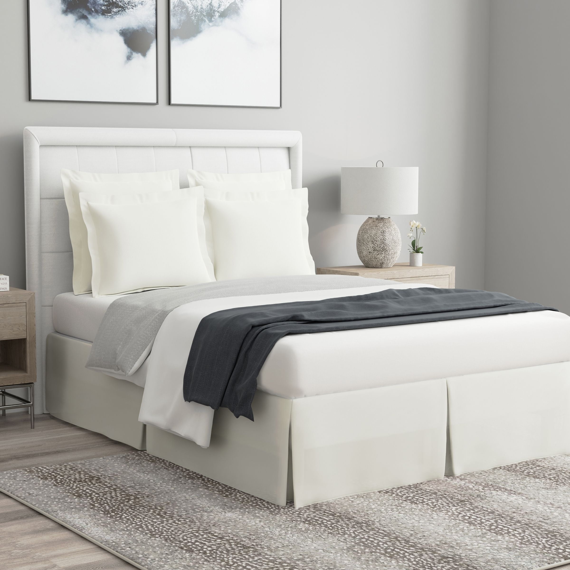 Mocha Queen Polyester Split Corner Bed Skirt