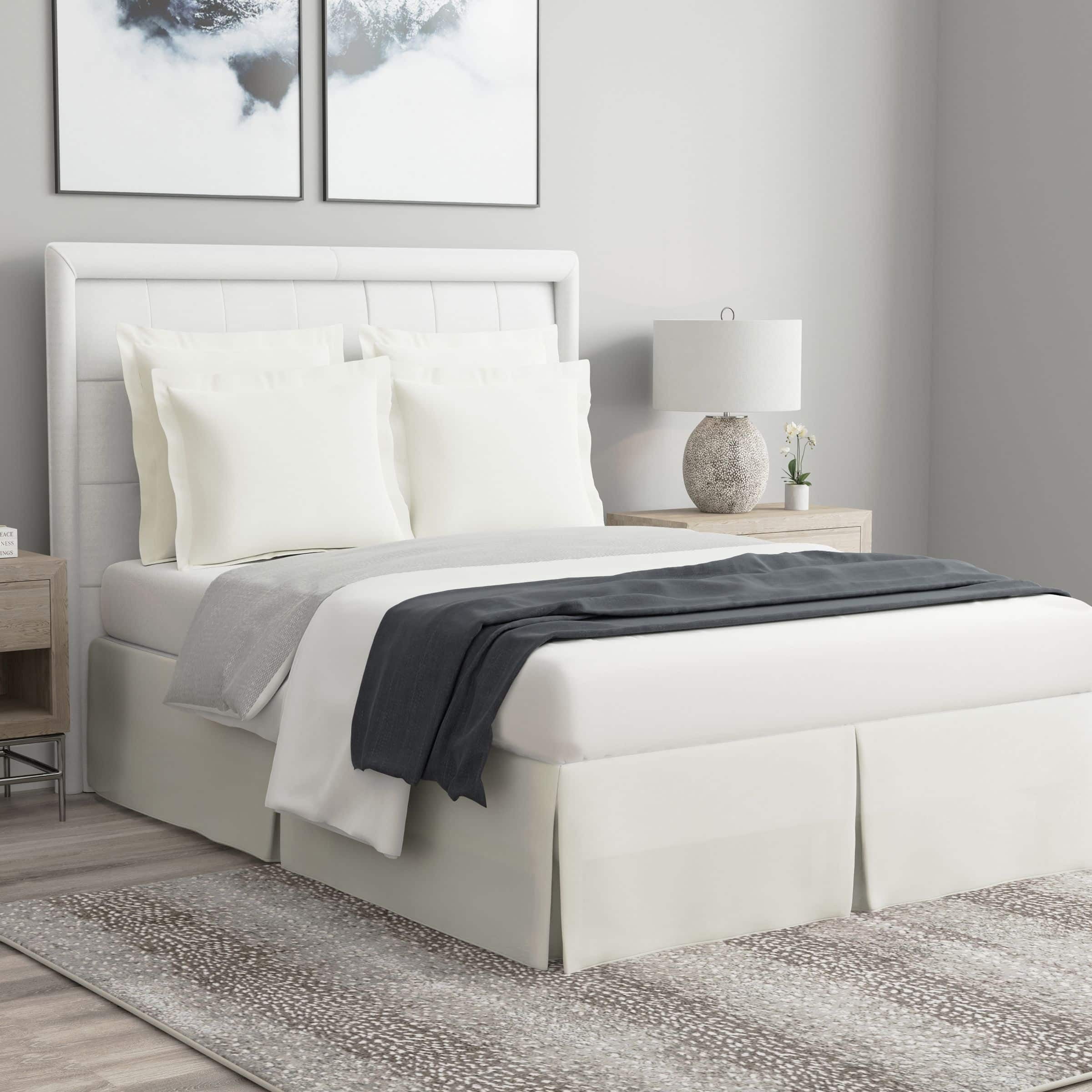 Mocha Queen Polyester Split Corner Bed Skirt
