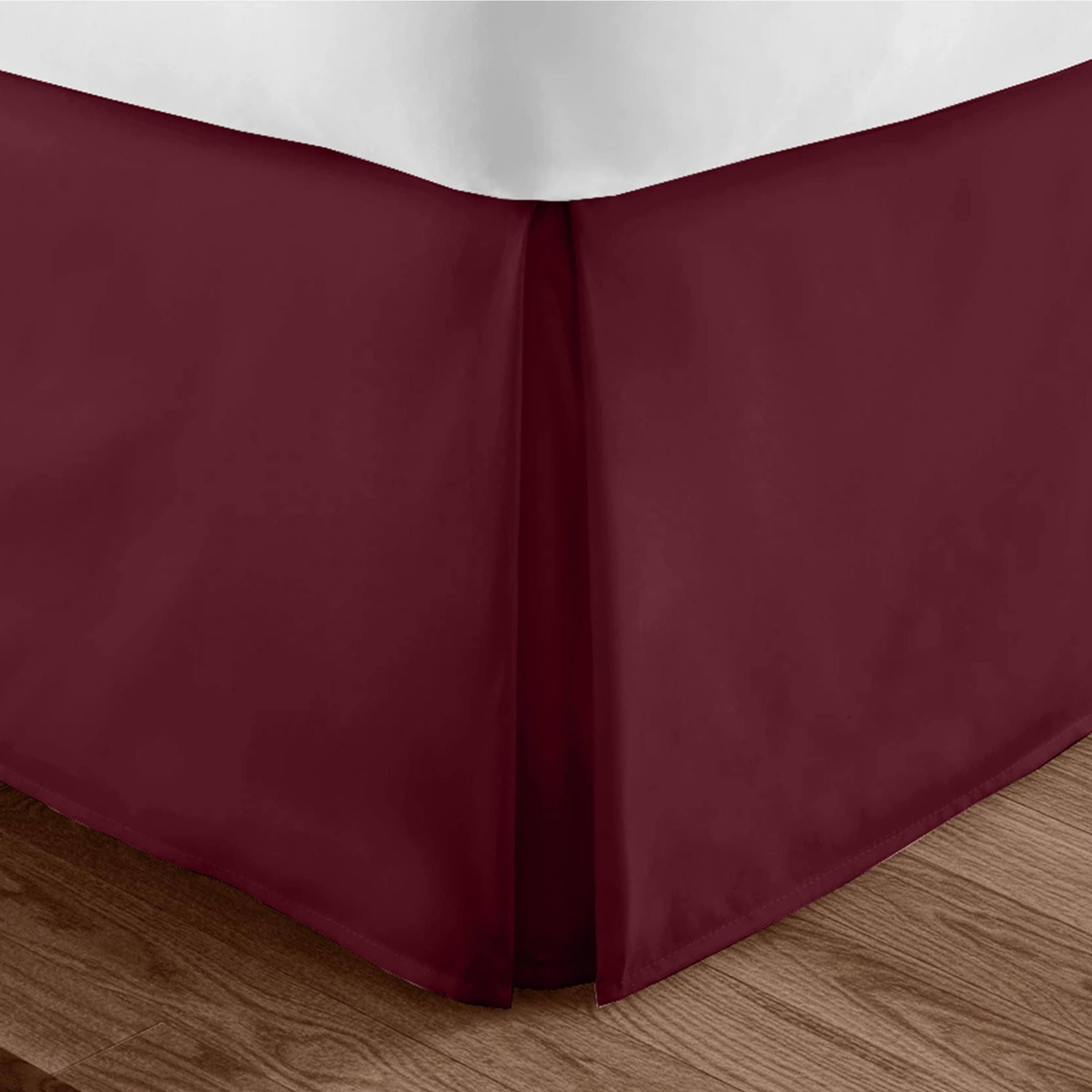 Levinsohn Textile Cotton Collection 15 Inch Bed Skirt Twin - Burgundy