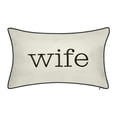 thumbnail image 1 of Levinsohn Textile EAH077OB683617 Edie & Home Celebrations Wife Embroidered Decorative Pillow, 1 of 1