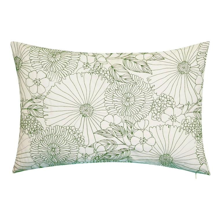Levinsohn Textile Edie At Home Fine Line Embroidered Floral 14x21