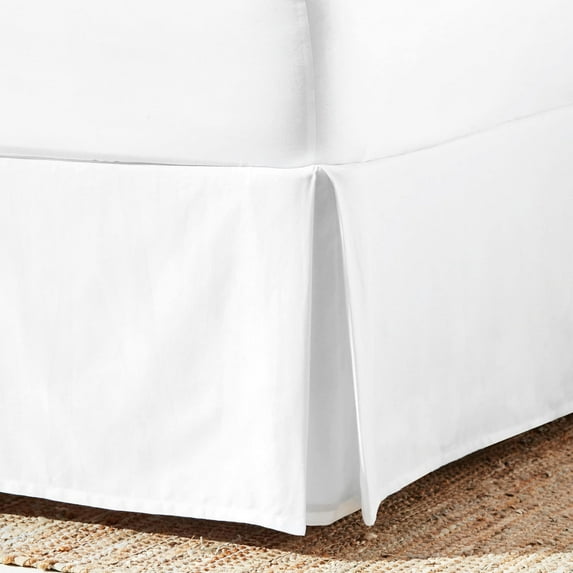 Levinsohn Textile Everhome Cotton Sateen Collection 15 Inch Bed Skirt Queen - White
