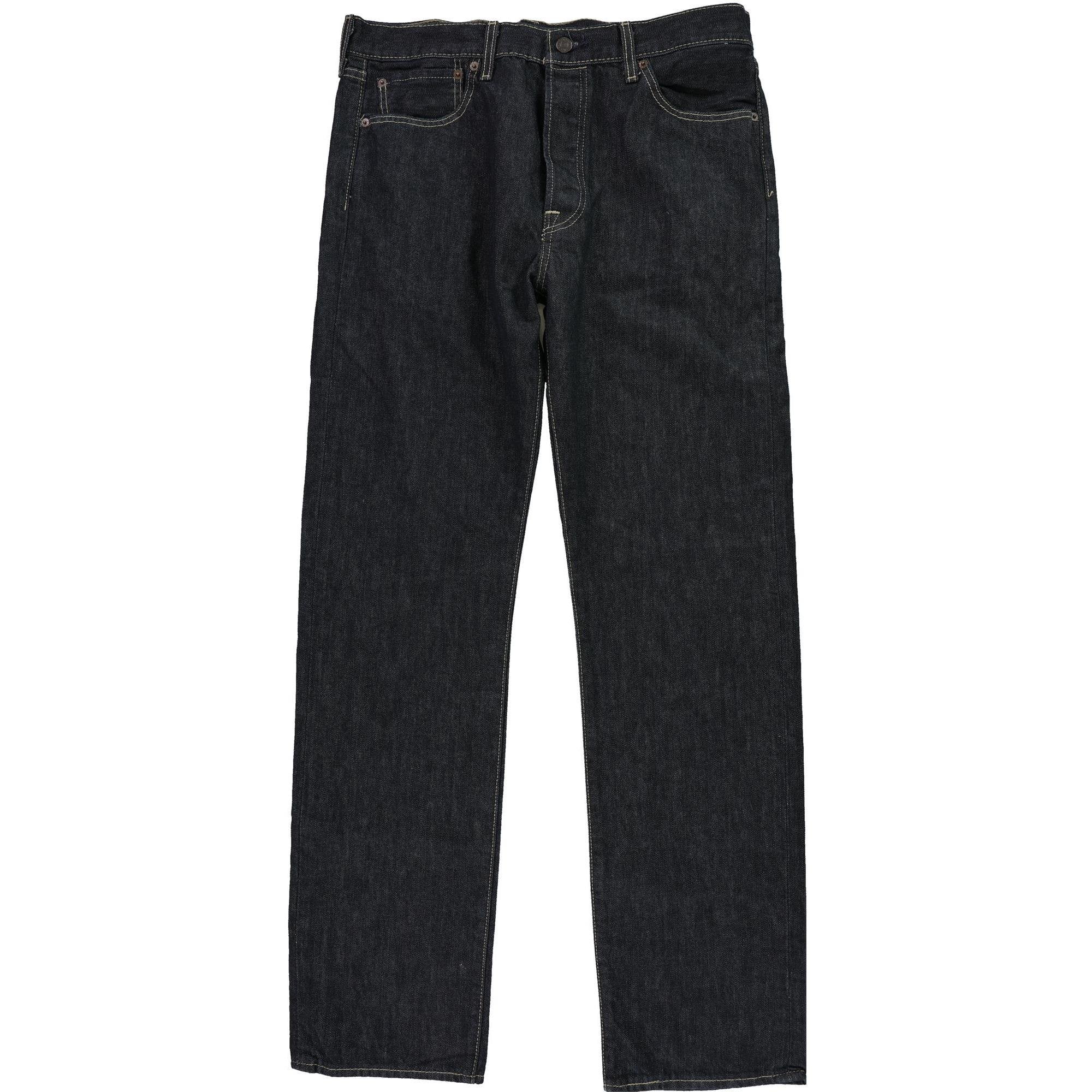 Levis 501 Mens Original-Fit Jeans Clean Rigid Blue 34 x 30 Levis 501 Mens Original-Fit Jeans Clean Rigid Blue 34 x 30