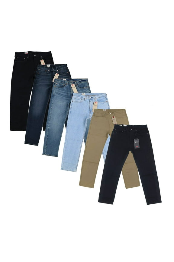 Levis 505 Flex Men's Jeans Stretch Straight Fit Denim Pants Casual Bottoms New
