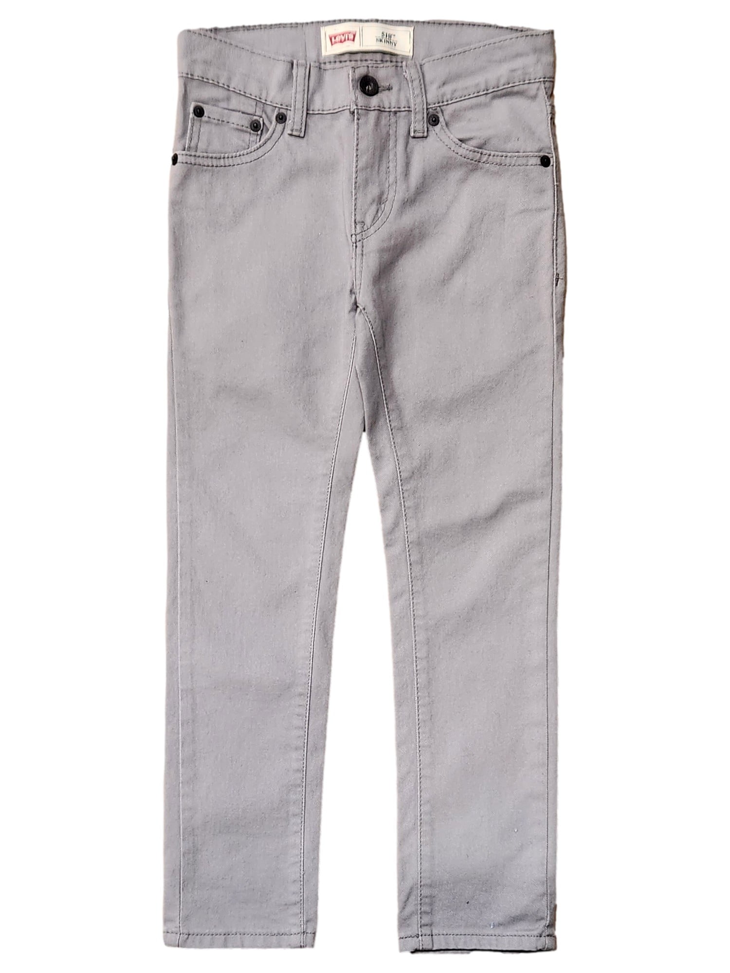 Levis 510 Boys Gray Skinny Sit Below Waist Denim Jeans Slim Fit Size 8