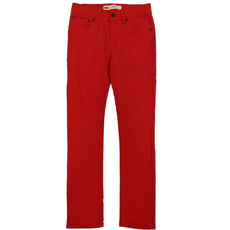 Levis 510 Skinny Fit Boys Red Denim Jeans 20 Regular 30X30