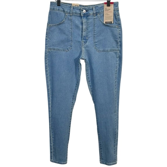 Levis 721 Women’s High Rise Skinny Utility Jeans 31x28 Light Blue Denim Stretch