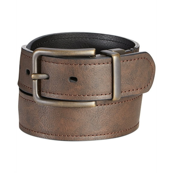 Levis Antique Brass Buckle Reversible Casual Belt Brownblack L