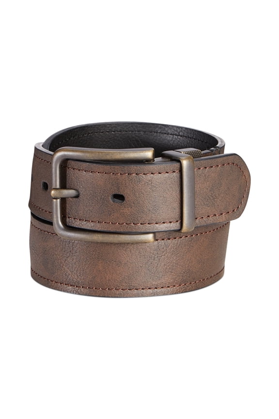 Levis Antique Brass Buckle Reversible Casual Belt Brownblack L