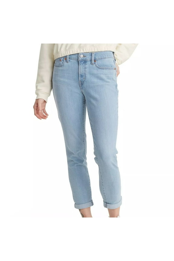 Levis Boyfriend Relaxed Fit Tapered Legs Mid Rise Women's Jeans Size: 10/30, Color: Blue