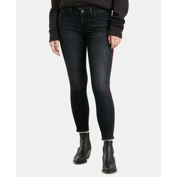 Levis Juniors 711 Embroidered Skinny Ankle Jeans Size 24