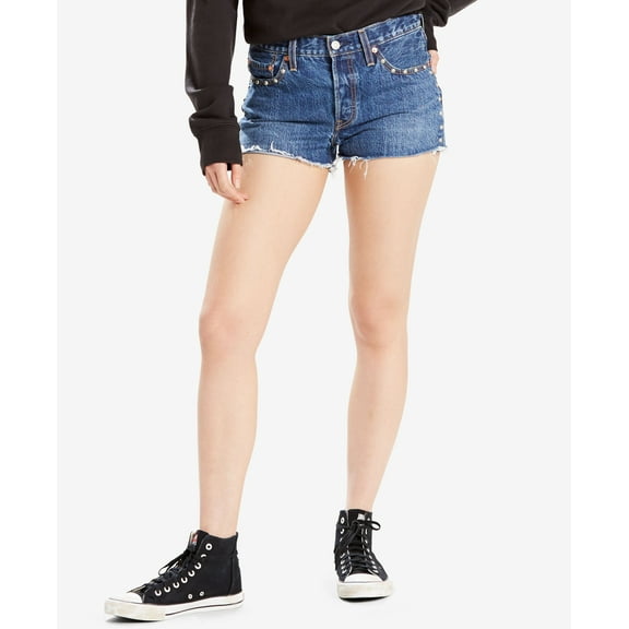 Levis Limited 501 Original Fit Cotton Denim Shorts Indigo Outlaw 30