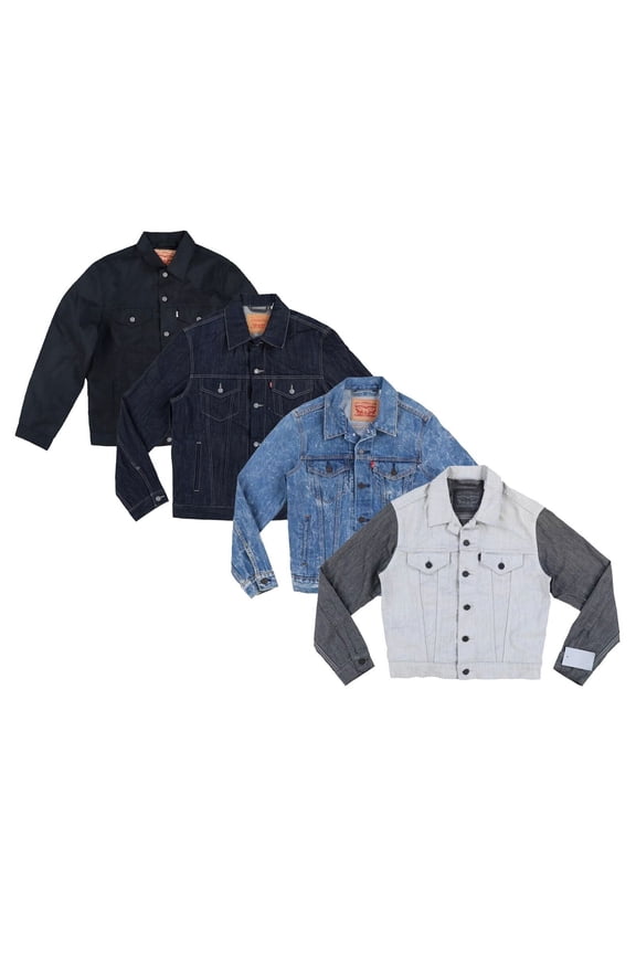 Levis Men's Denim Trucker Jacket Collared Buttondown Outerwear Coat New Xs Xl