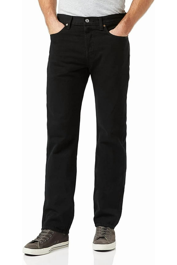 Levis Mens 501 Original Fit Jeans Regular 32W x 34L Modern Black With Black Fill
