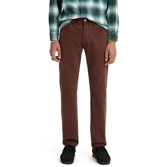 Levis Mens 501 Original Fit Jeans Regular 32W x 36L New Bitter Chocolate Garment Dye