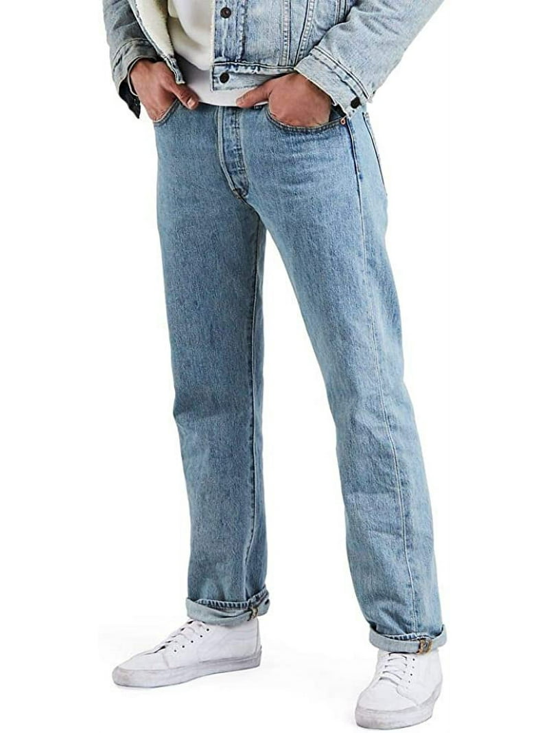 Levis Mens 501 Original Fit Jeans, 36W x 29L, Light