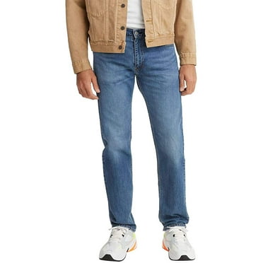 Levis Mens 505 Regular Fit Jeans Regular 30W x 32L Fremont Drop Shot - Medium Indigo