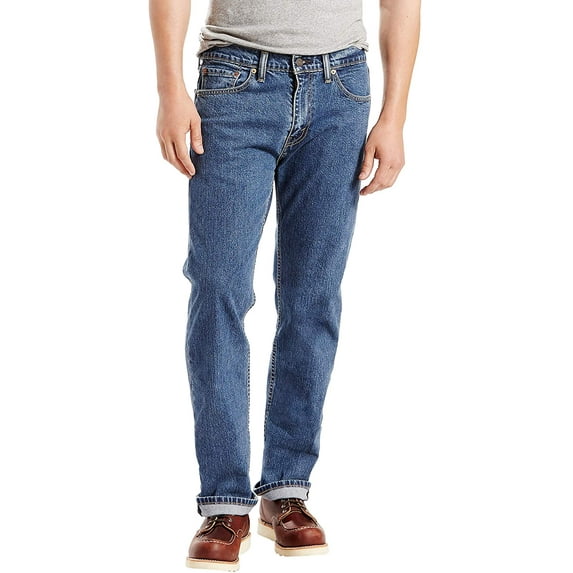 Levis Mens 505 Regular Fit Jeans Regular 31W x 36L Stonewash - Stretch
