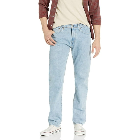 Levis Mens 505 Regular Fit Jeans Regular 33W x 34L Shooting Star Stonewash - Stretch