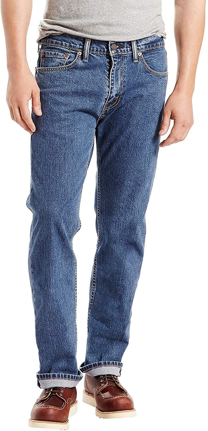 Levis Mens 505 Regular Fit Jeans Regular 35W x 32L Stonewash Levis Mens 505 Regular Fit Jeans Regular 35W x 32L Stonewash