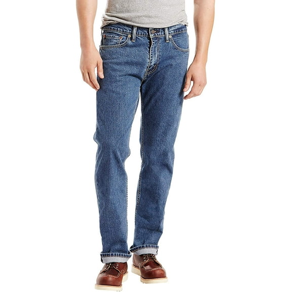 Levis Mens 505 Regular Fit Jeans Regular 35W x 32L Stonewash - Stretch