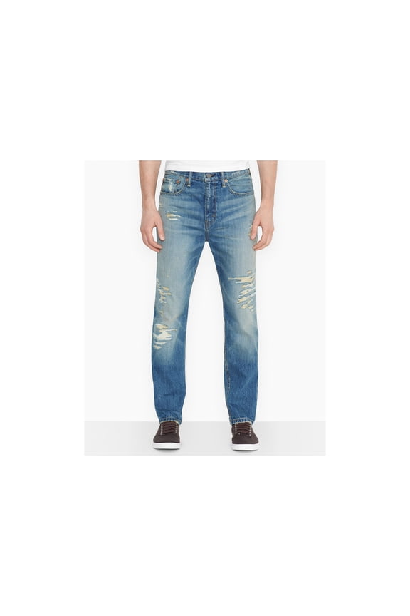 Levis Mens 522 Slim Fit Tapered Ripped Toto Wash Jeans Blue Toto 29x30
