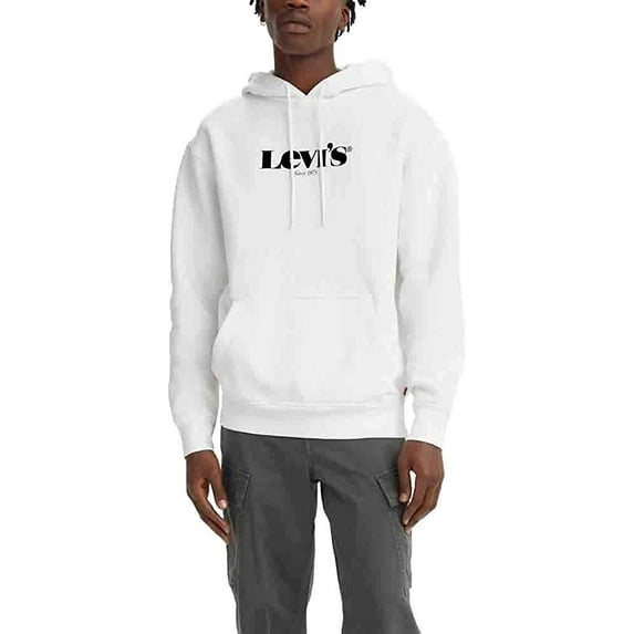 Levis Mens Graphic Hoodie XX-Large White