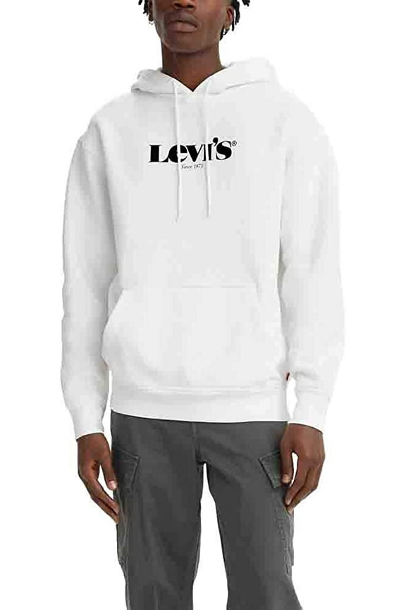 Levis Mens Graphic Hoodie XX-Large White