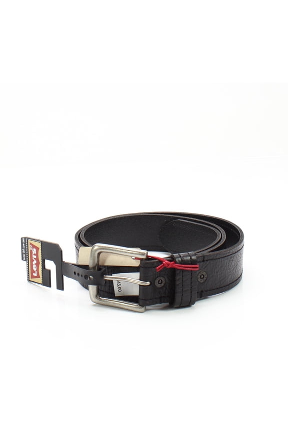 Levis Mens Textured Leather Belt Black M