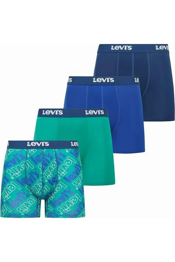 Levis Mens Underwear Microfiber Boxer Brief for Men Ultra Soft 4 Pack Logo XL