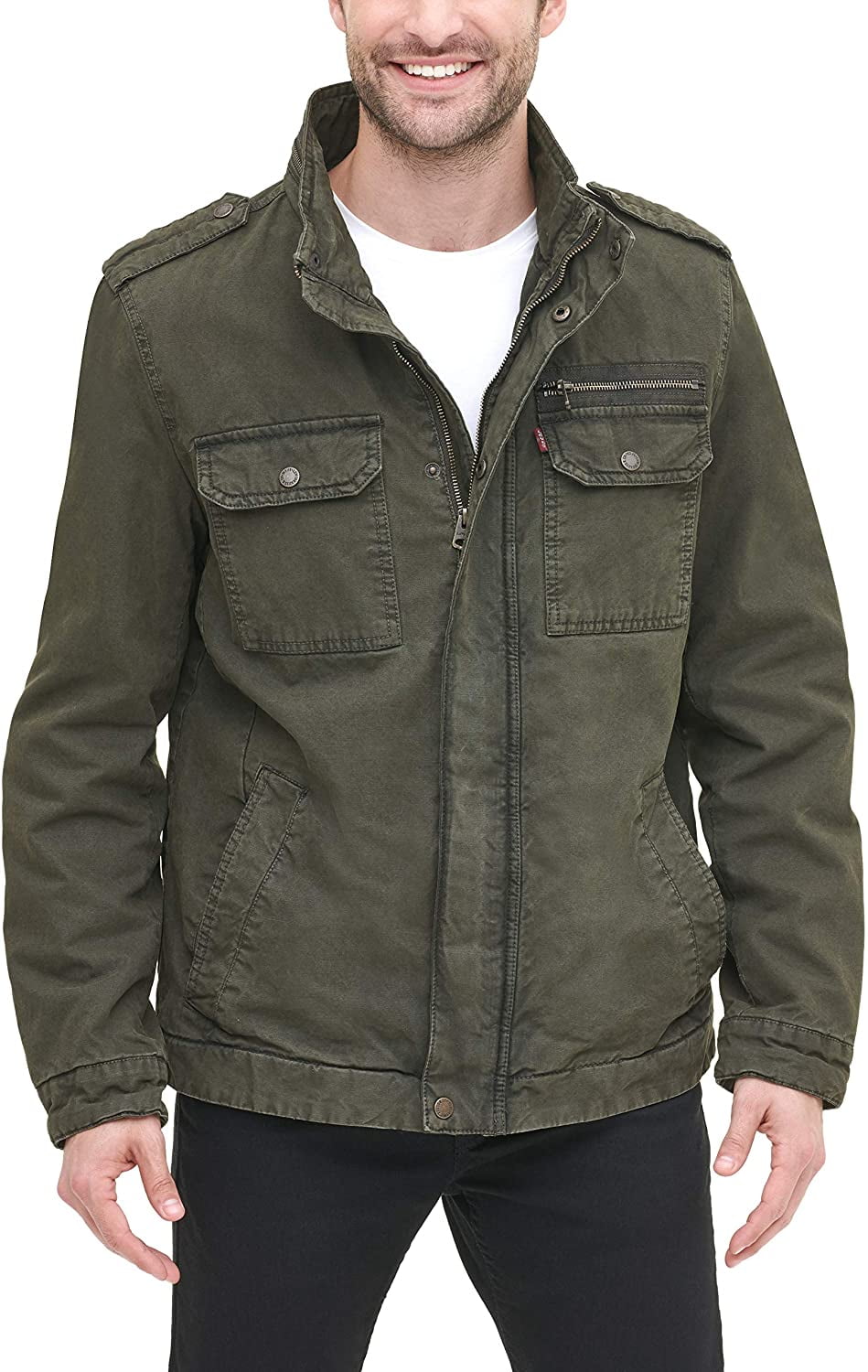 ジャケット・アウター COYSEIO WASHED MILITARY JACKET WASHED MILITARY JACKET MUD CHARCOAL - coyseio