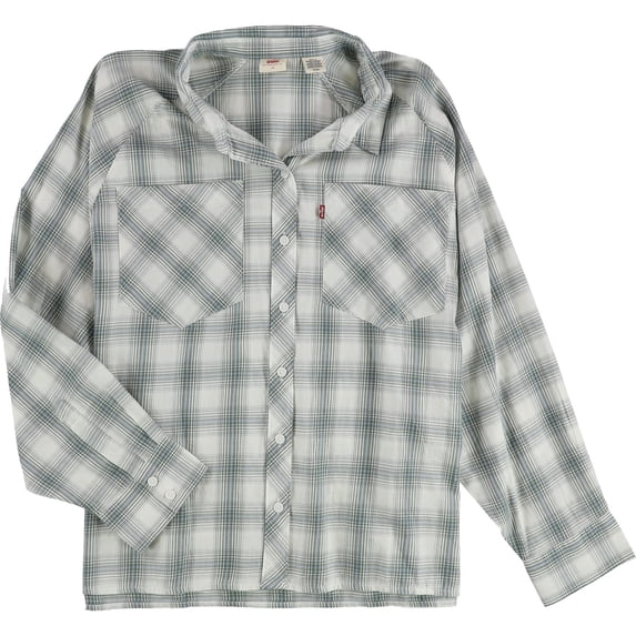 Levi's Womens Bebe Plaid Button Up Shirt, Multicoloured, Plus Size, 2X