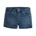 thumbnail image 1 of Levis Shorty Shorts Toddler Girls Light Indigo 3T SLIM, 1 of 1