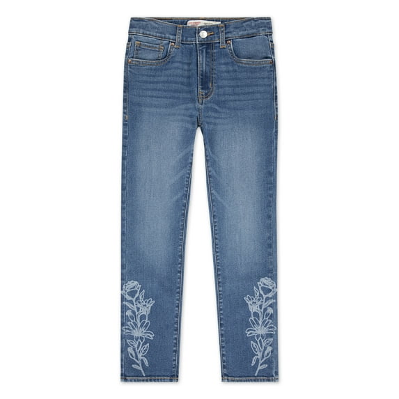 Levi Strauss Signature Girls Embroidered Star Straight Jeans, Sizes 5-18
