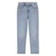 Levi Strauss Signature Girls Embroidered Star Straight Jeans, Sizes 5-18