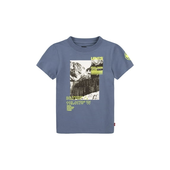 Levis Toddler Boys Explore Graphic T-Shirt Blue Horizon 2T