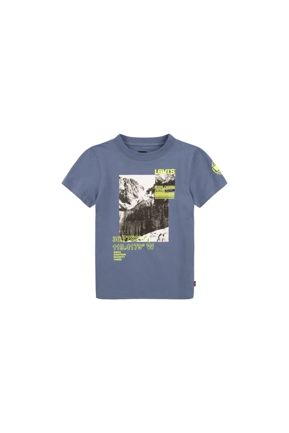 Levis Toddler Boys Explore Graphic T-Shirt Blue Horizon 3T