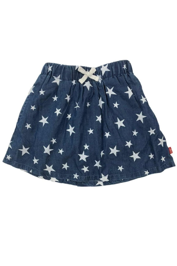 Levis Toddler Girls Patriotic Blue & White Star Skort Scooter Skirt Shorts 4T