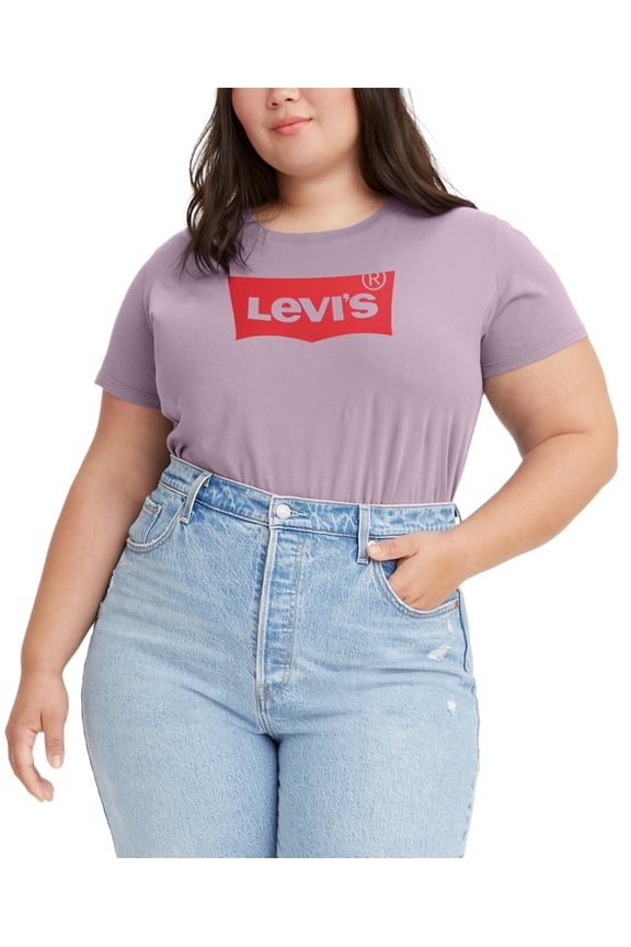 Levis Trendy Plus Size Cotton Perfect Logo T-Shirt Winsome Orchid 4X