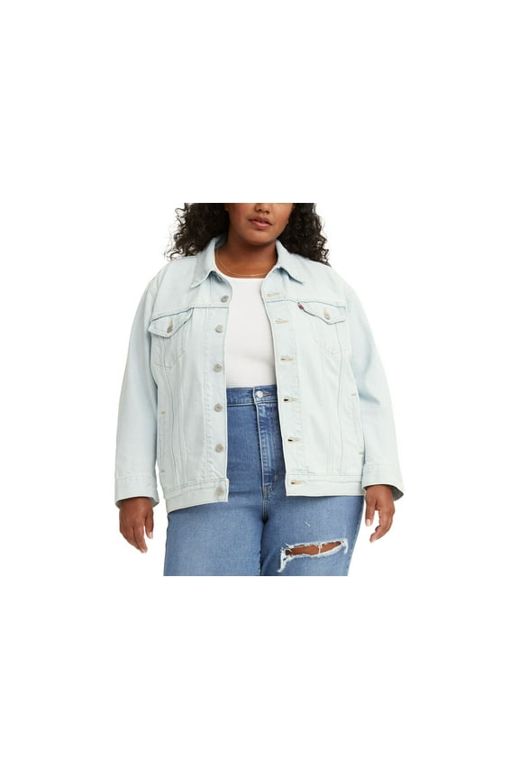 Levis Trendy Plus Size Ex Boyfriend Trucker Jacket Home Sweet Home 4X