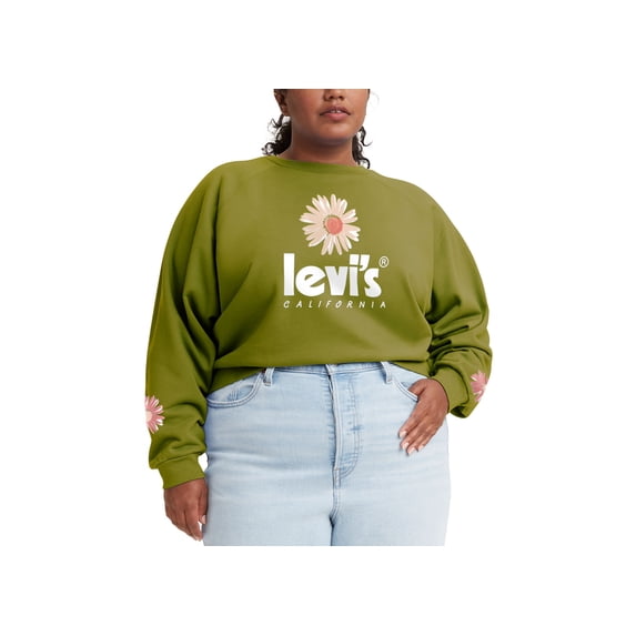 Levis Trendy Plus Size Graphic Sweatshirt Split Pea 1X