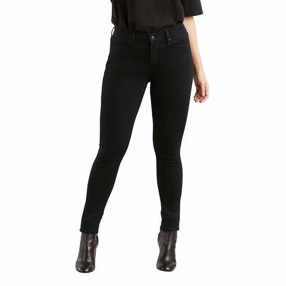 Levis Women's Jeans 710 Super Skinny mid Rise Stretch 1533381 (Black, 8)