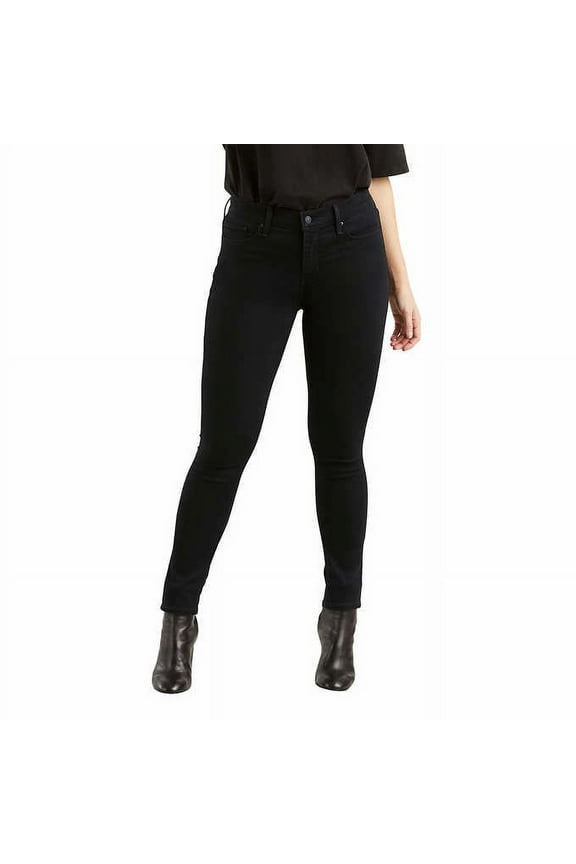 Levis Women's Jeans 710 Super Skinny mid Rise Stretch 1533381 (Black, 8)