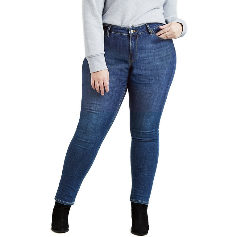 bodsøvelser Tillid er mere end Levis Women's Plus Size 711 Stretch Mid Rise Skinny Jeans - Walmart.com