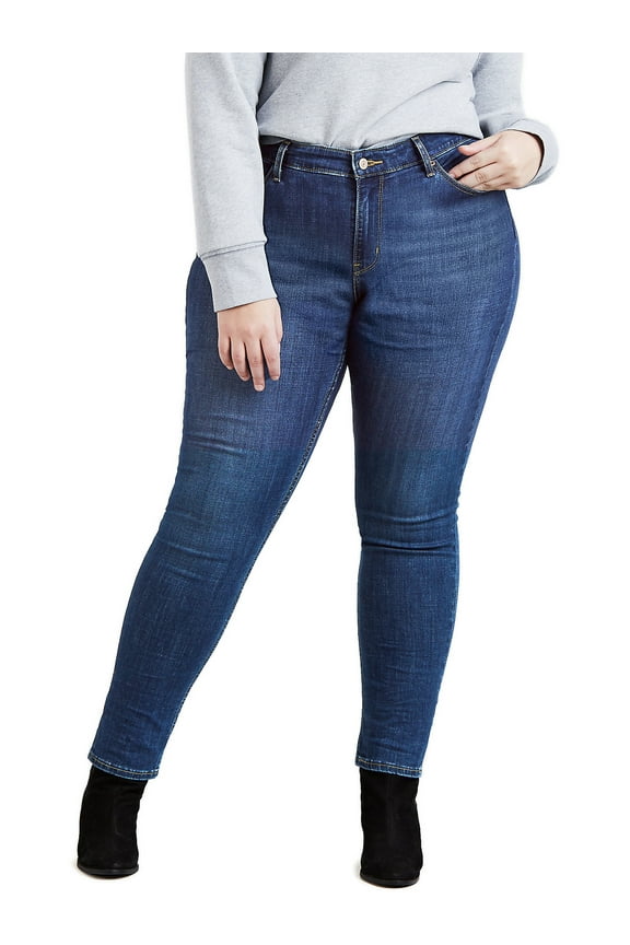 Levis Women's Plus Size 711 Stretch Mid Rise Skinny Jeans