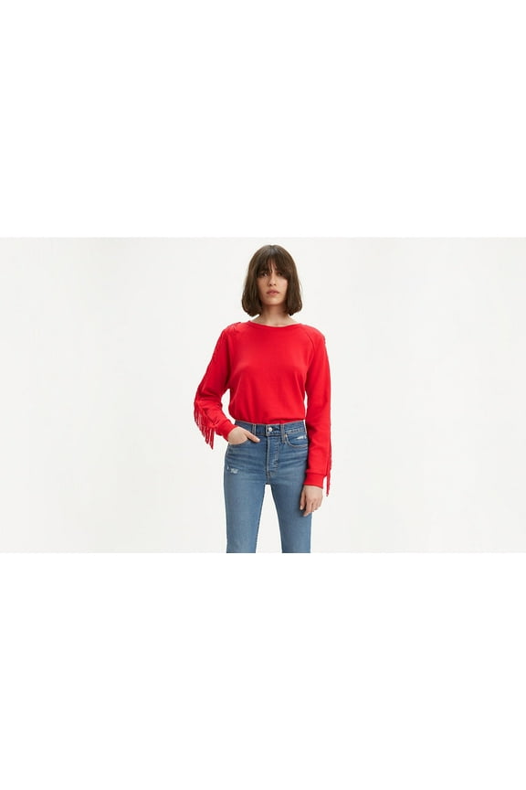 Levis Women's Reese Crewneck Fringe Sweatshirt