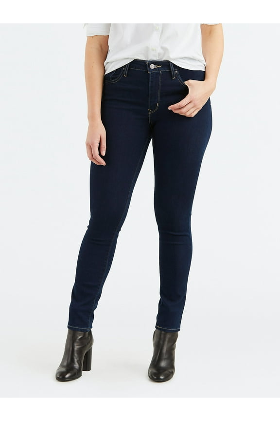 Levis Womens 721 High Rise Skinny Jeans In Short Length Cast Shadows 33 Short