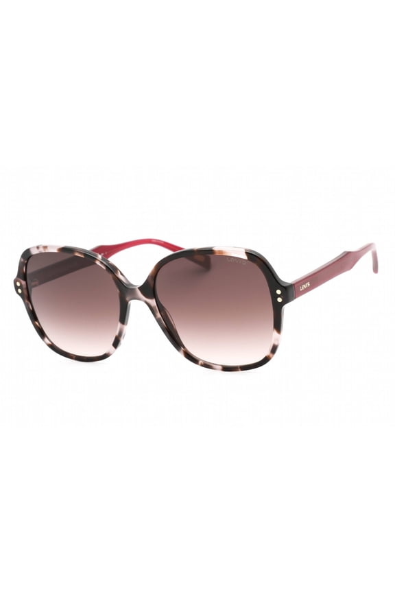 Levis Womens Lv 5015/S Oval Sunglasses Pink Havana/Brown Gradient 57 Millimeters