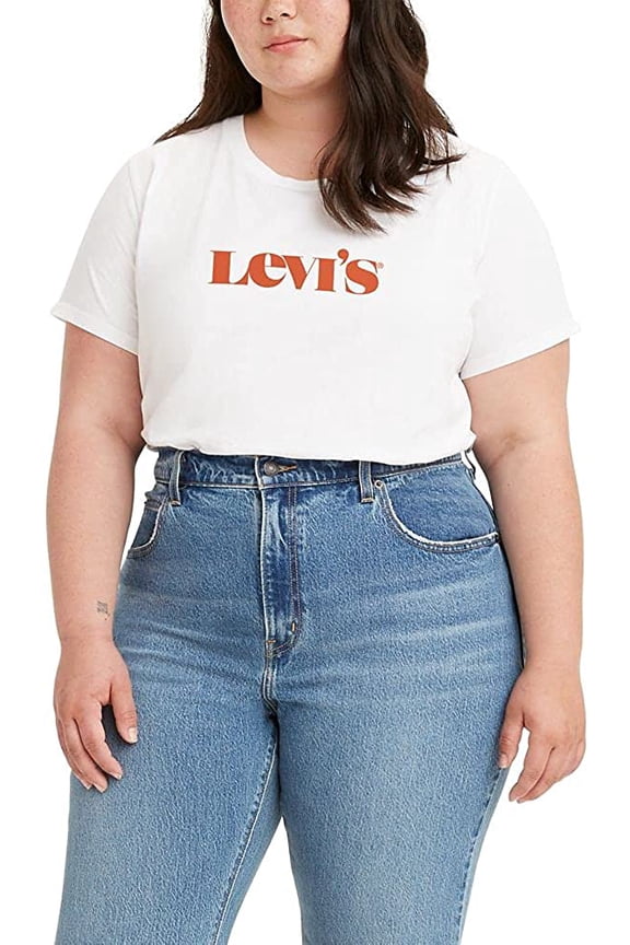 Levis Womens Perfect Tee Shirt 2X Cloud Dancer